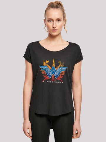F4NT4STIC Shirt 'DC Comics Wonder Woman' in Zwart: voorkant