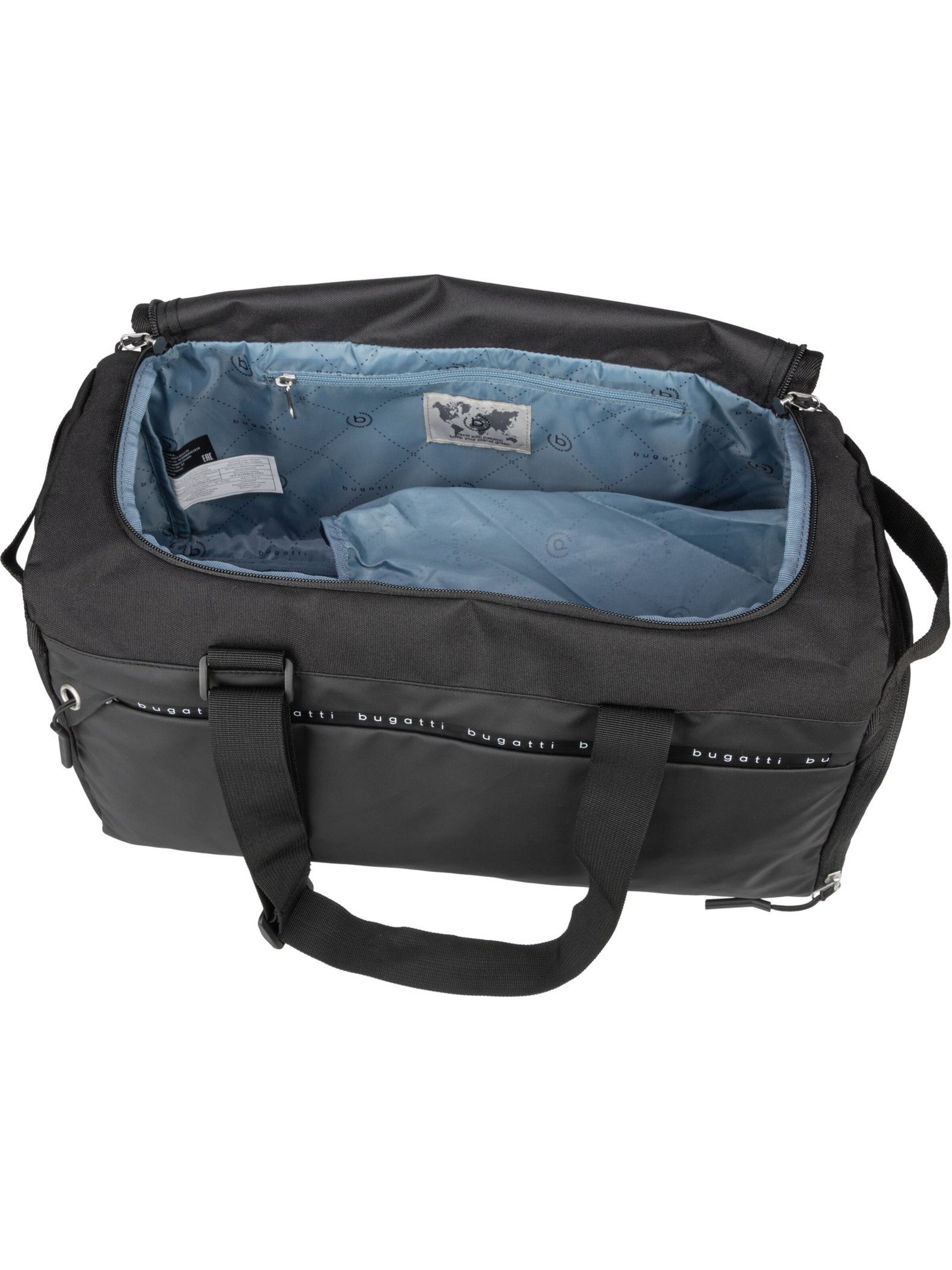 Borsa da viaggio 'Blanc DeLight' di bugatti in nero