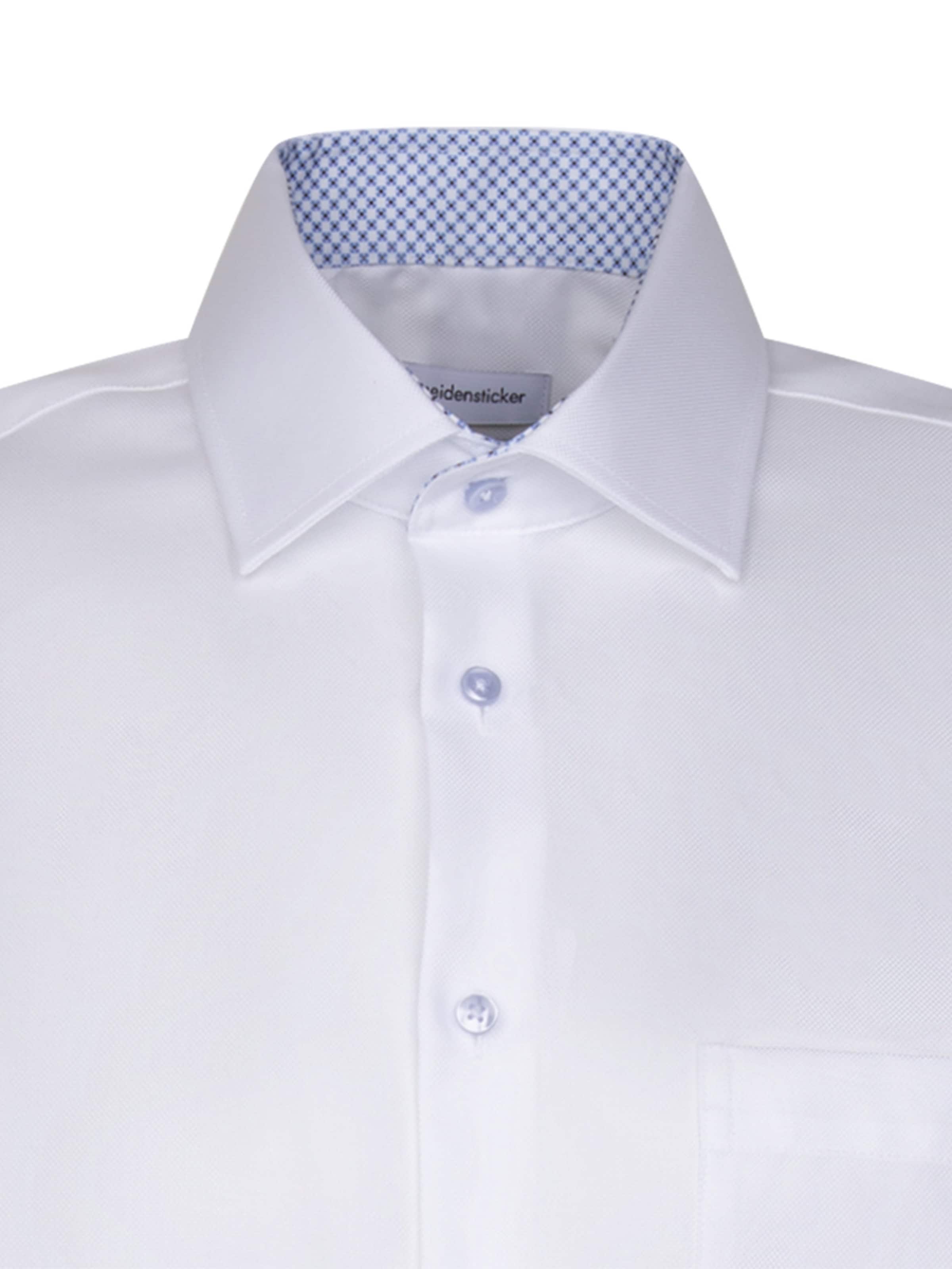 Coupe regular Chemise business 'Schwarze Rose' SEIDENSTICKER en blanc