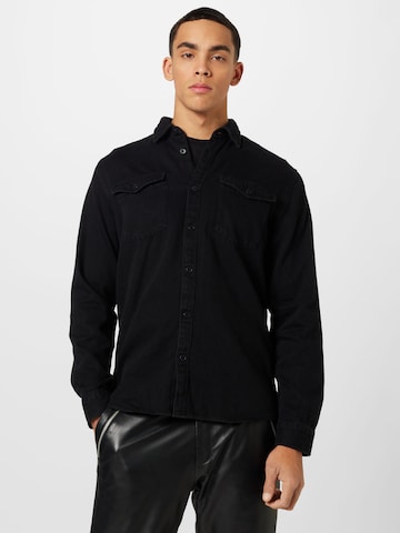 ESPRIT Regular Fit Skjorte i sort: forside