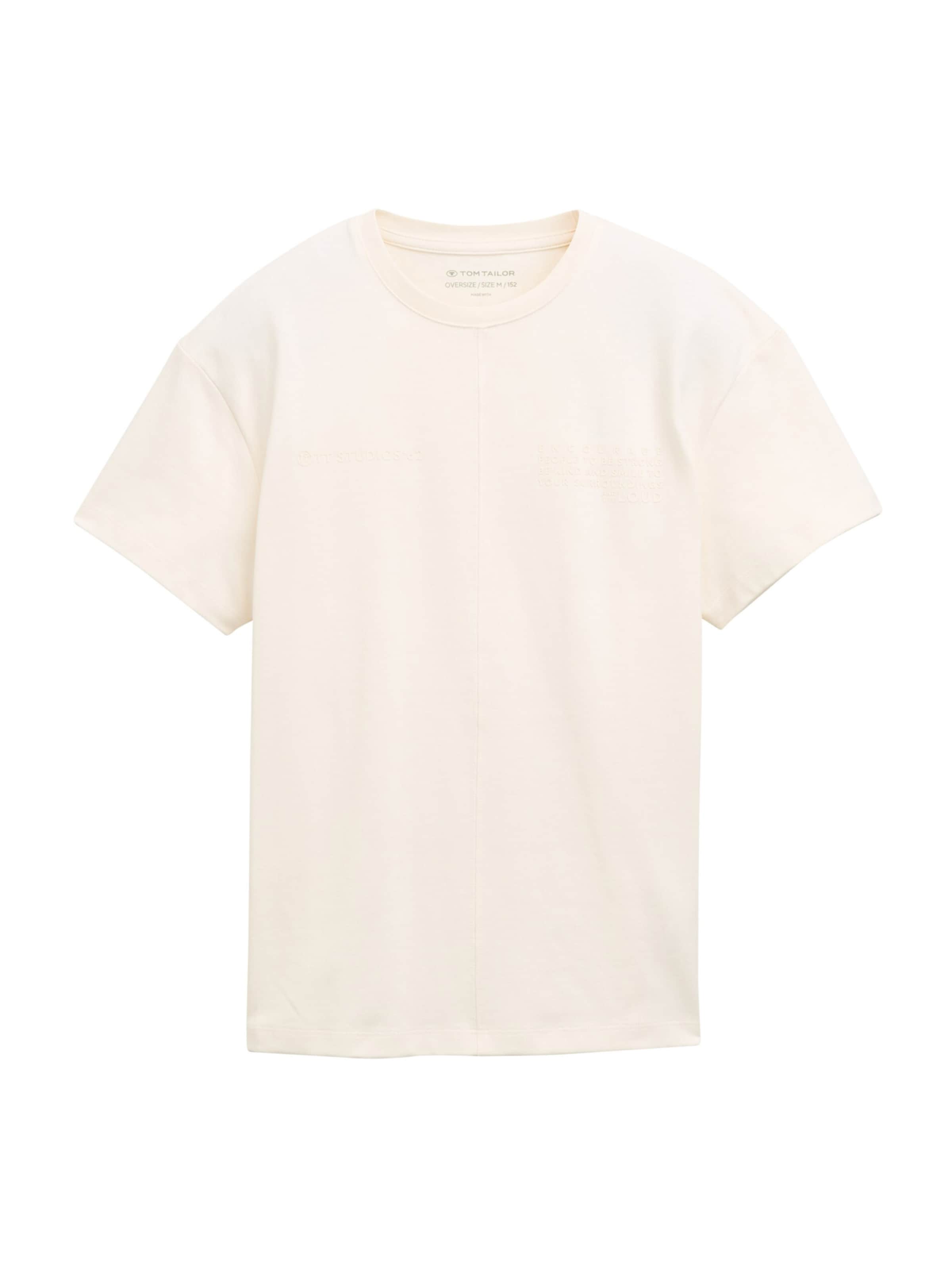 TOM TAILOR T-Shirt in Weiß: Vorderseite