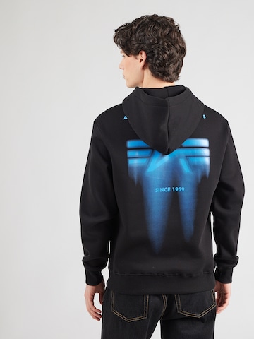 ALPHA INDUSTRIES Bluzka sportowa w kolorze czarny: przód