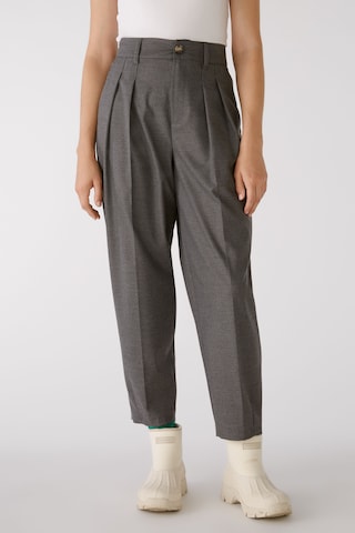 OUI Regular Pleated Pants in Grey: front