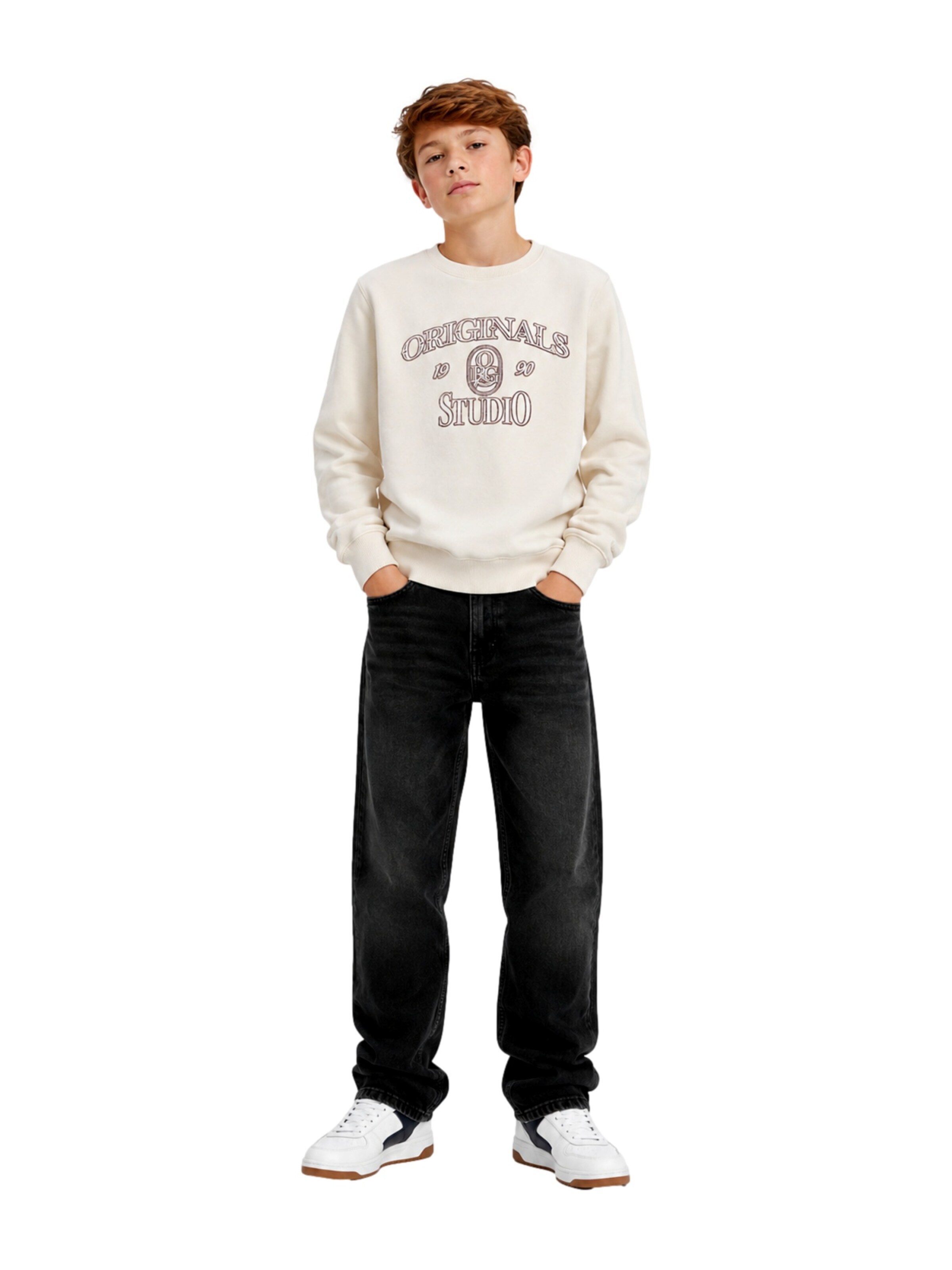 Jack & Jones Junior Sweatshirt 'Chamberi' i hvid