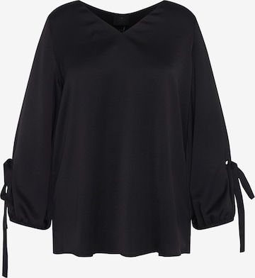 Ulla Popken - Blusa em preto: frente