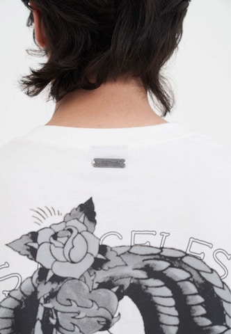 Ed Hardy T-Shirt 'Drag Battle' in Weiß