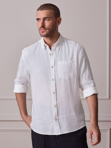 Next Regular fit Srajca | bela barva: sprednja stran