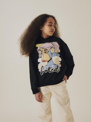 Felpa 'Bored Ape' di NAME IT in nero: frontale