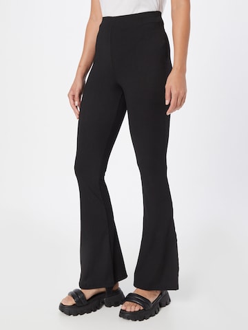 Missguided Flared Trousers in Black: front