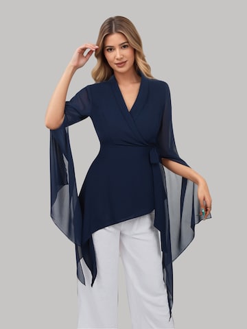 LapaPlus Blouse in Blue: front