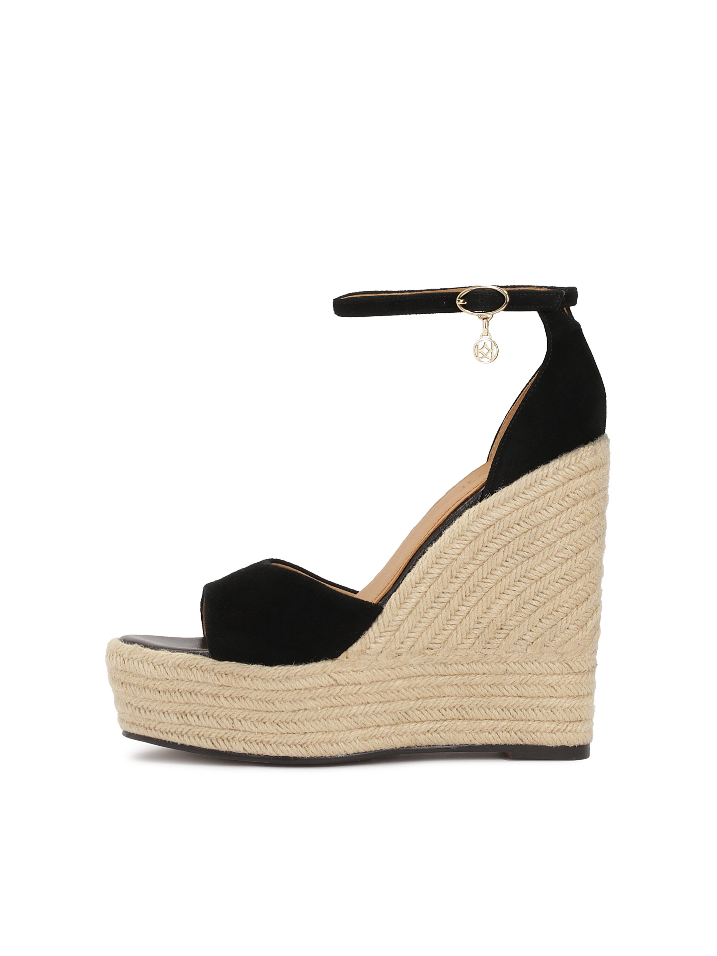 Kazar Strap Sandals in Black: front