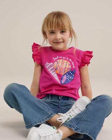 WE Fashion - Camiseta en rosa: frente