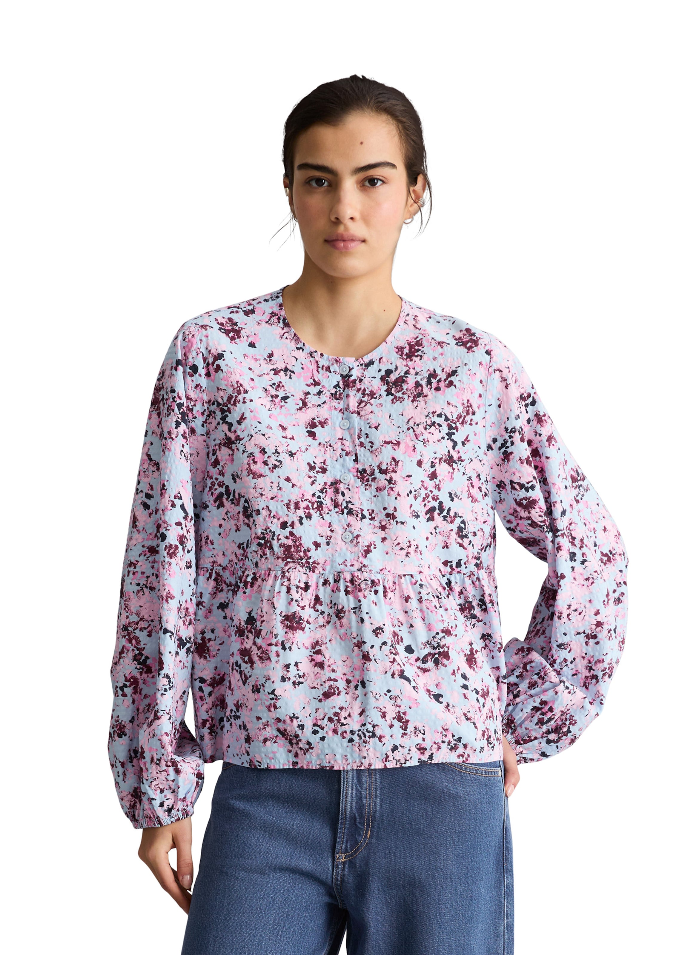 Marc O'Polo DENIM Bluse in Blau: Vorderseite