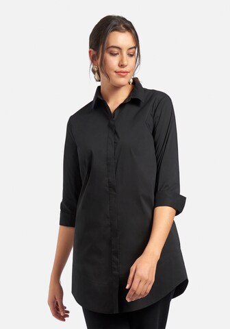 Emilia Lay Blouse in Zwart: voorkant