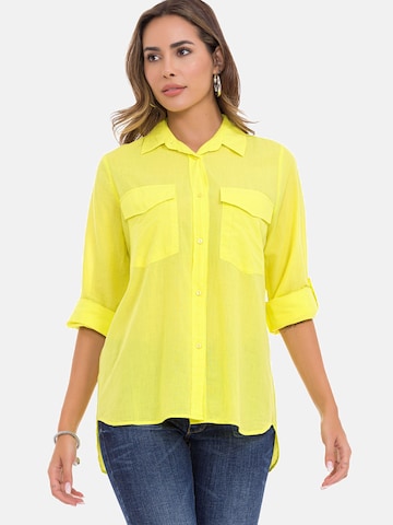 CIPO & BAXX Blouse 'WH123' in Geel: voorkant
