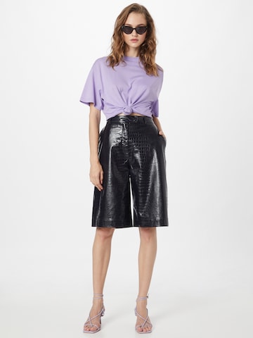 Samsøe Samsøe Wide Leg Shorts 'Averie' in Blau