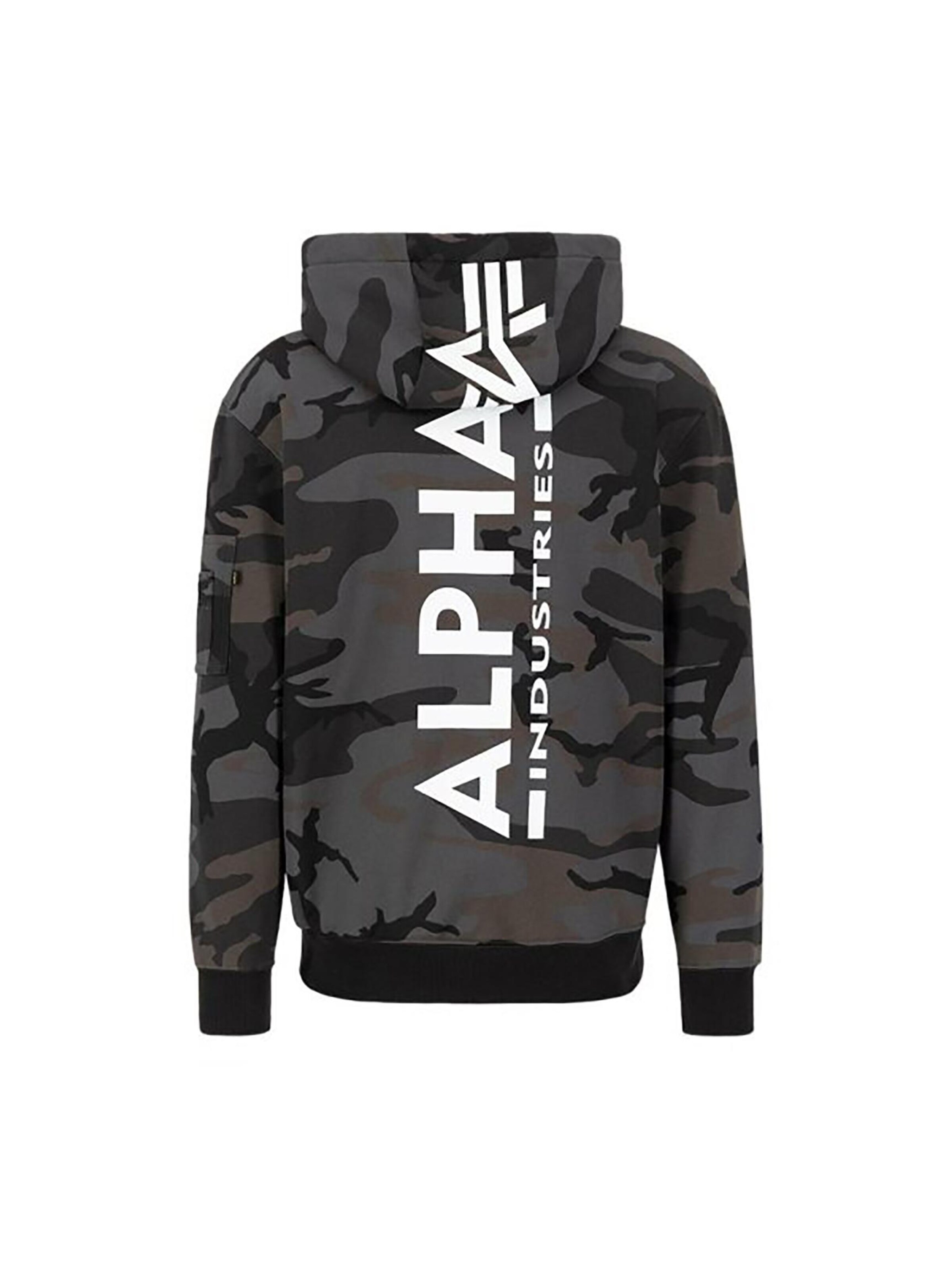 ALPHA INDUSTRIES Sweatshirt 'Back Print Camo' in Mixed colors