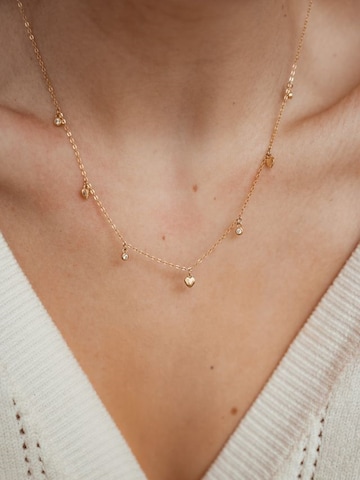 Hey Happiness Kette 'Petite Heart'‌ in Gold: Vorderseite