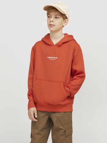 Jack & Jones Junior Sweatshirt 'JORVesterbro' in Orange: front