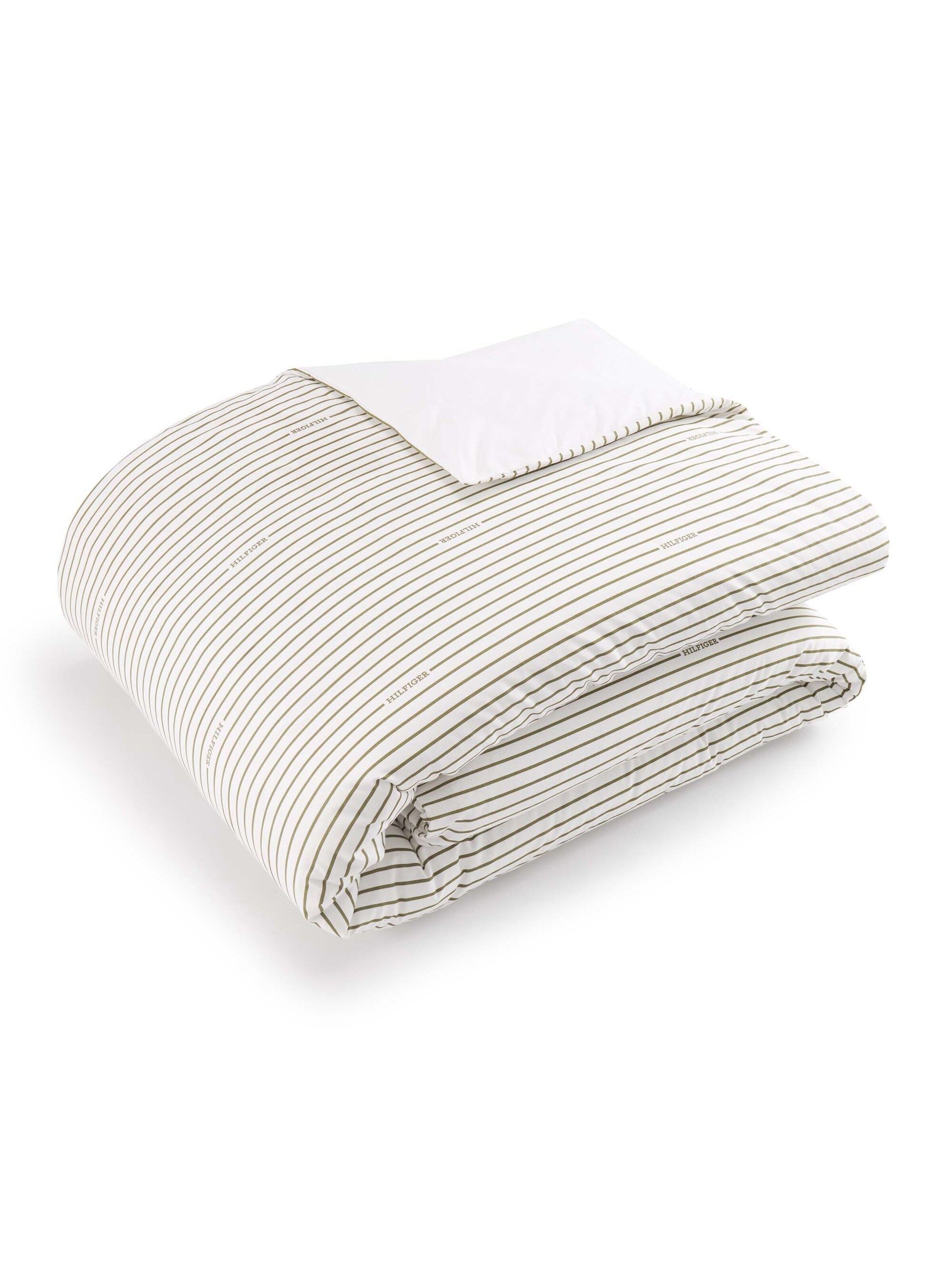 TOMMY HILFIGER Dekbedovertrek 'SINGLE' in Beige: voorkant