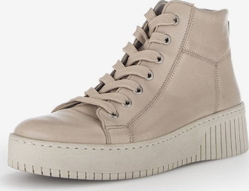 GABOR High-Top Sneakers in Beige: front