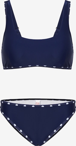 La V Bikini 'Bikini Mallorca' in Blue: front