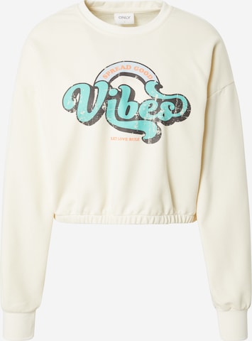 ONLY Sweatshirt 'MANDY' in White: front