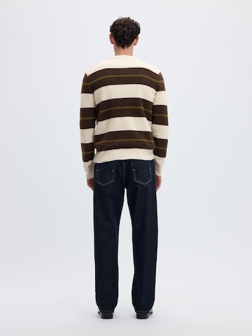 Pull-over 'SLHRAI' SELECTED en beige