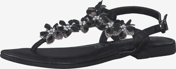 MARCO TOZZI T-Bar Sandals in Black: front