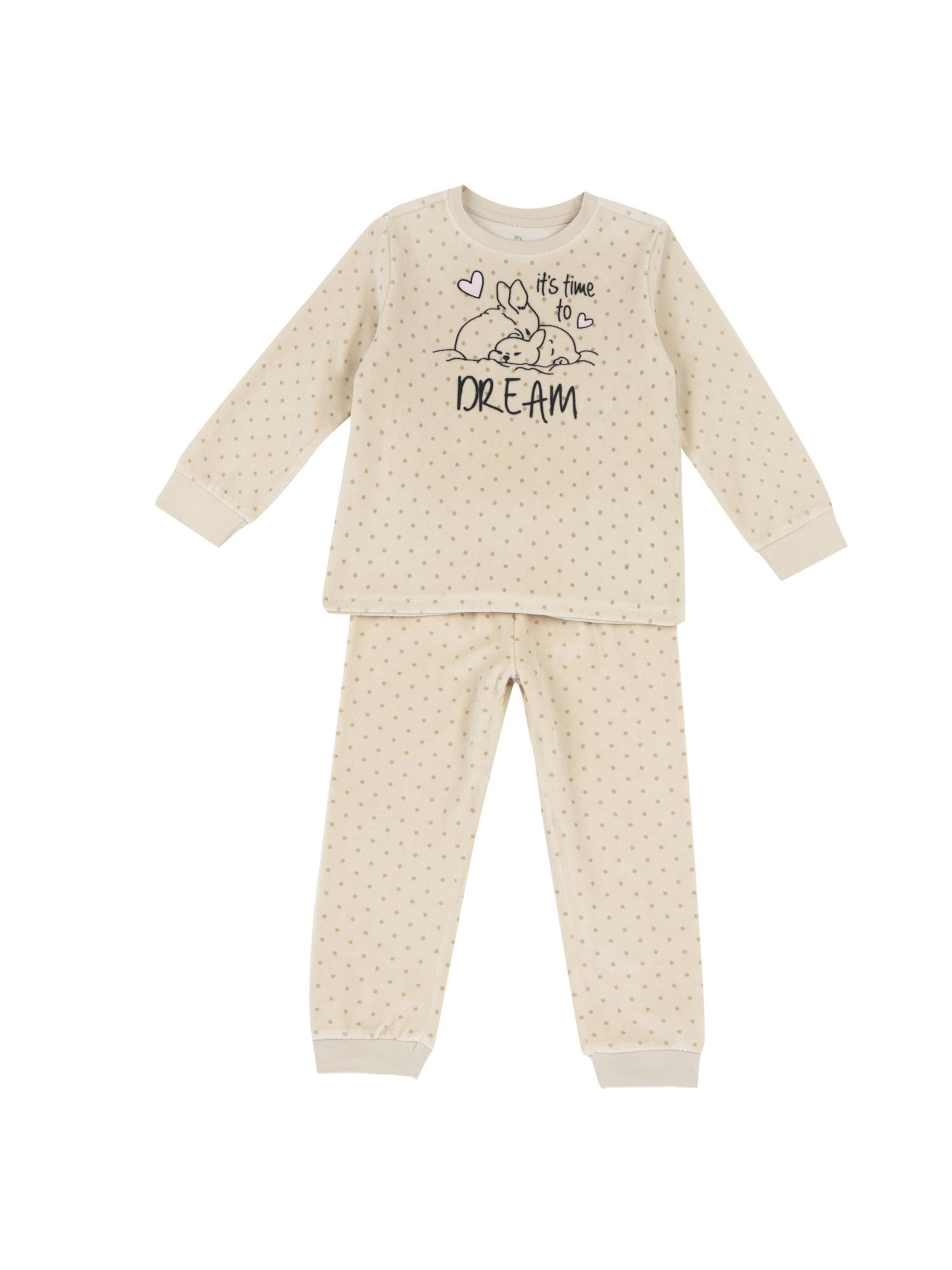 Chicco - Pijama en beige: frente