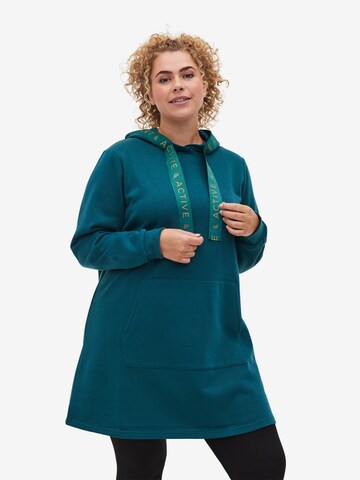 Active by Zizzi Sweatshirt 'ATAKWA' in Groen: voorkant