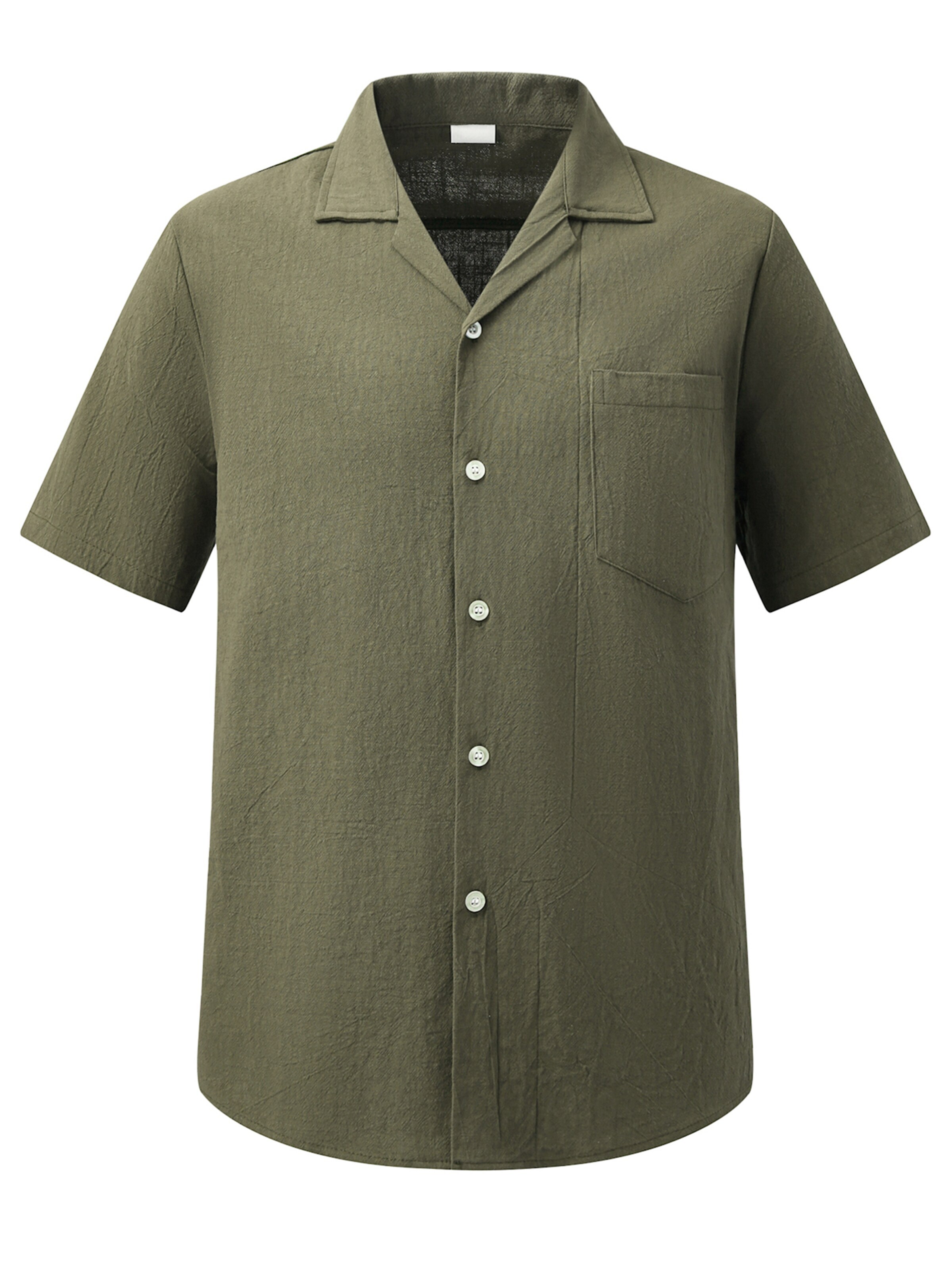 ALLTHEMEN Button Up Shirt 'Flut' in Green: front