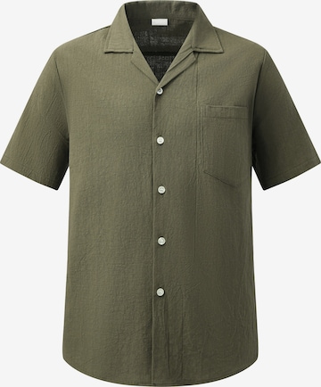 ALLTHEMEN Button Up Shirt 'Flut' in Green: front