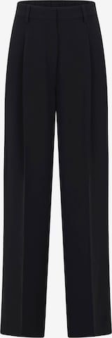 juoda Guido Maria Kretschmer Women Laisvas Klostuotos kelnės 'Mara': priekis