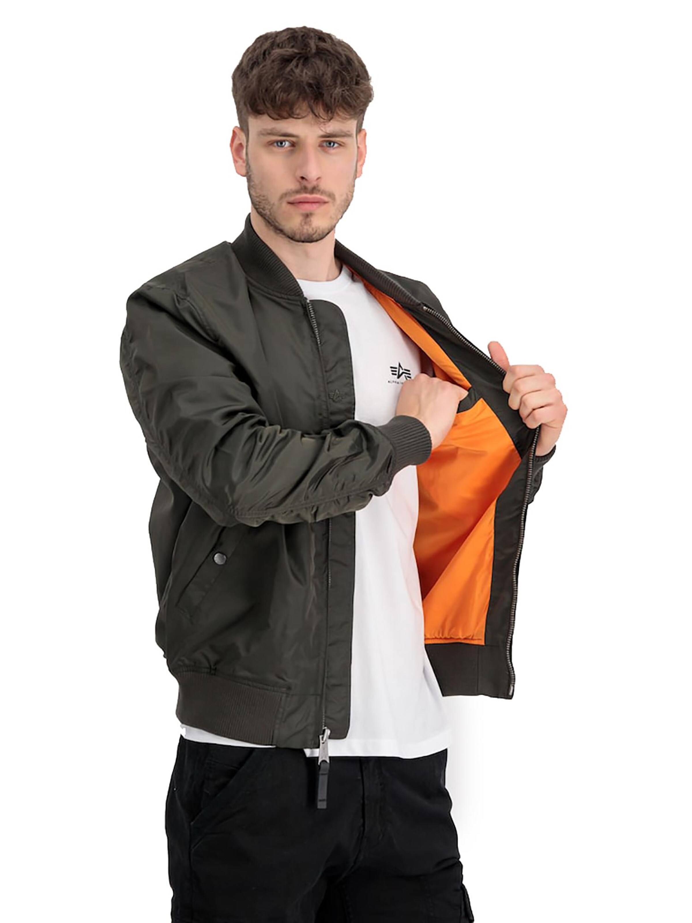 ALPHA INDUSTRIES Between-Season Jacket 'MA-1 TT' in Grey