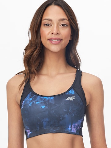 4F Bustier Sport-BH in Blau: predná strana