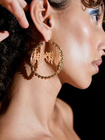 Boucles d'oreilles VIERVIER en or : devant