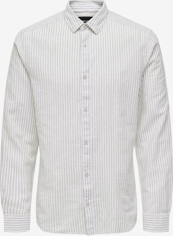 Coupe regular Chemise 'Caiden' Only & Sons en gris : devant