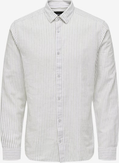 Only & Sons Chemise 'Caiden' en gris clair / blanc, Vue avec produit