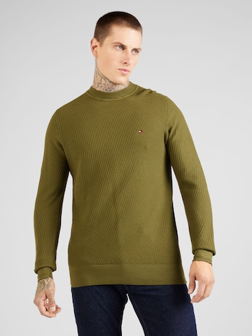 TOMMY HILFIGER Пуловер в зелено: отпред