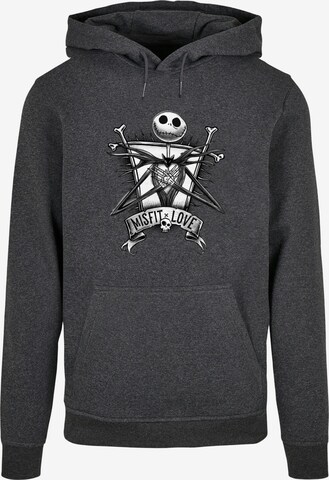 ABSOLUTE CULT Sweatshirt 'Nightmare Before Christmas - Misfits Love' in Grey: front