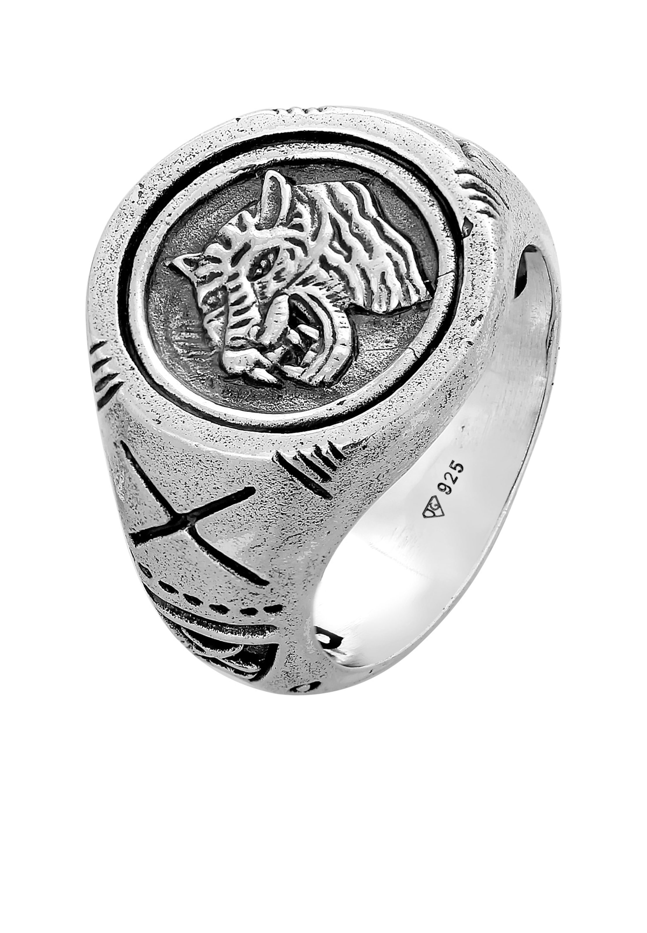 Bague 'Tiger' Haze&Glory en argent : devant