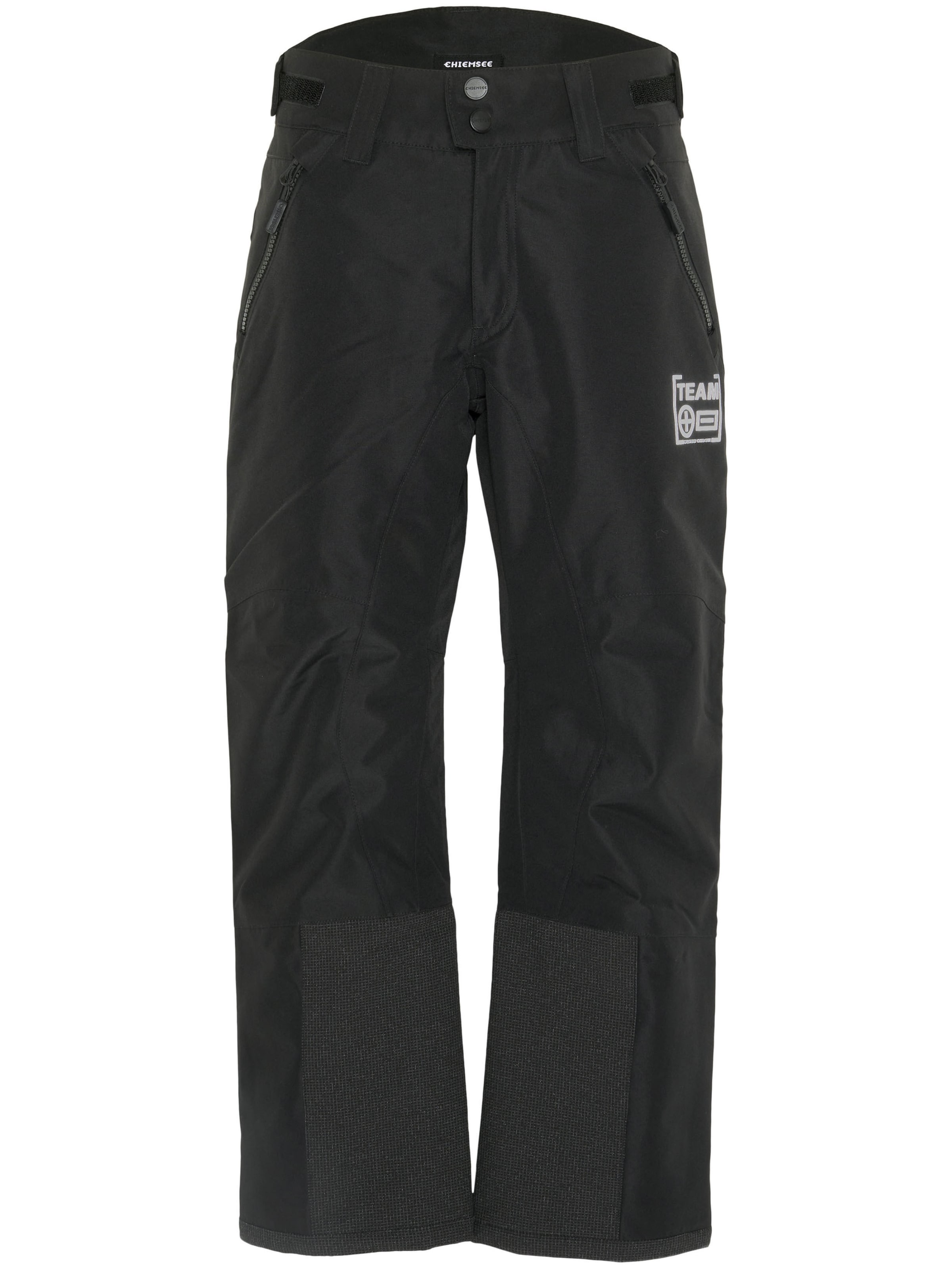 CHIEMSEE Regular Workout Pants ' mit reflektierendem Logo Print ' in Black: front