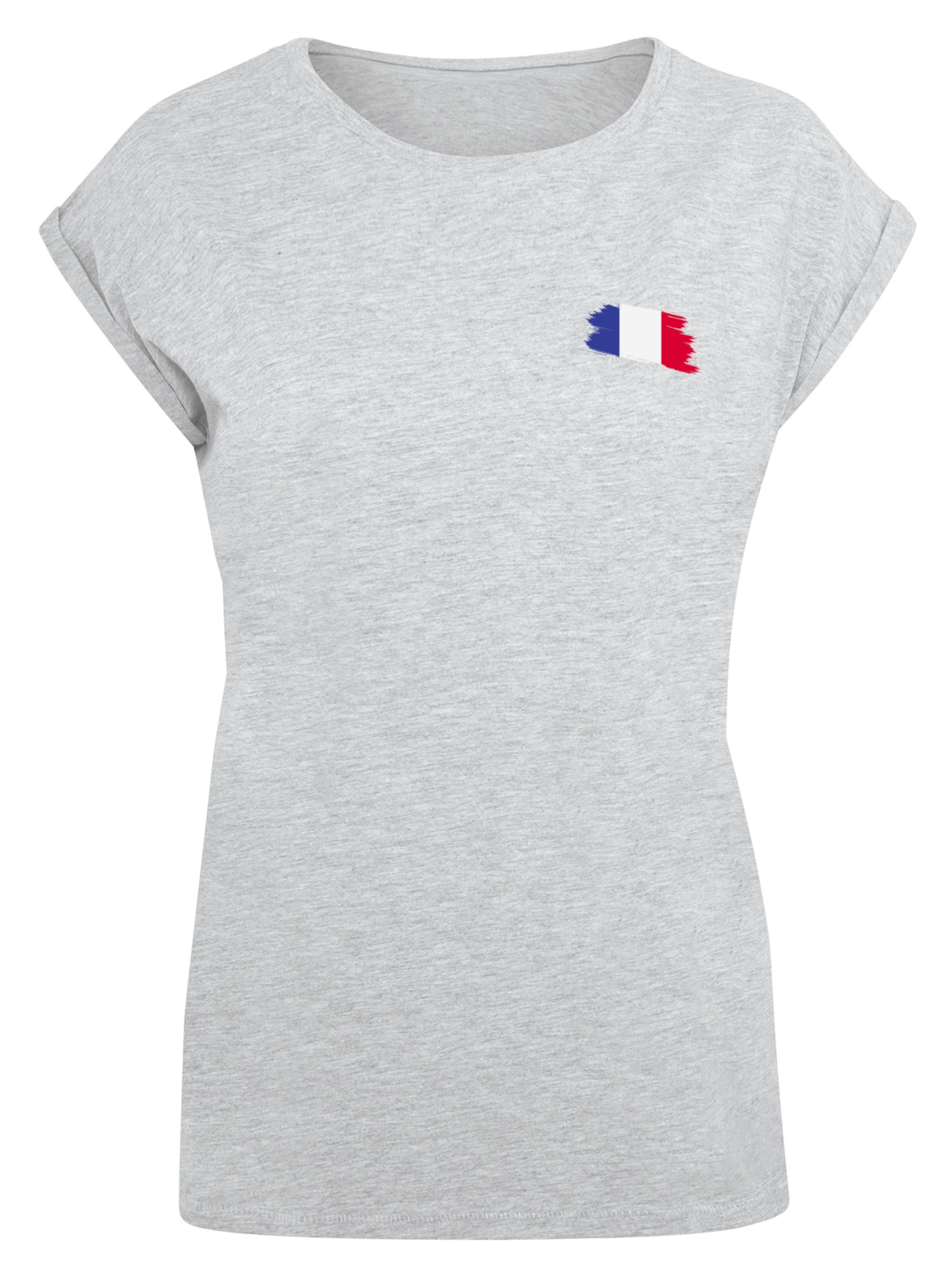 T-shirt 'France Frankreich Flagge Fahne' F4NT4STIC en gris : devant