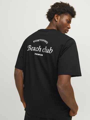 Tricou 'Ocean Club' de la JACK & JONES pe negru: față