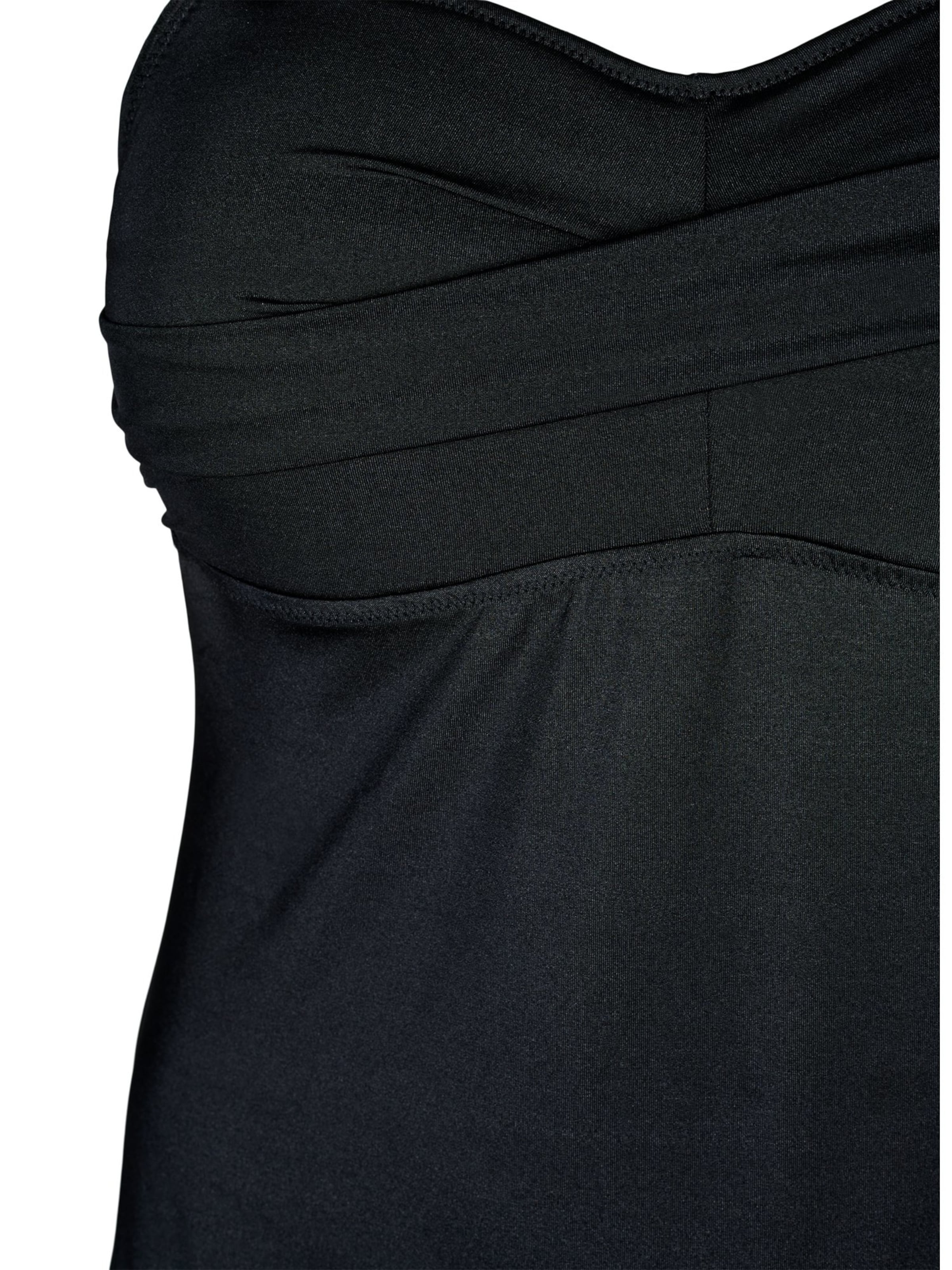 Swim by Zizzi Μπαλκονέ Ολόσωμο μαγιό 'Svera' σε μαύρο