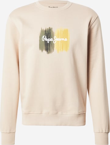Pepe Jeans Mikina – béžová: přední strana