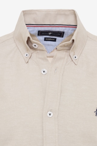 DENIM CULTURE Regular fit Button Up Shirt ' EDIZ ' in Beige