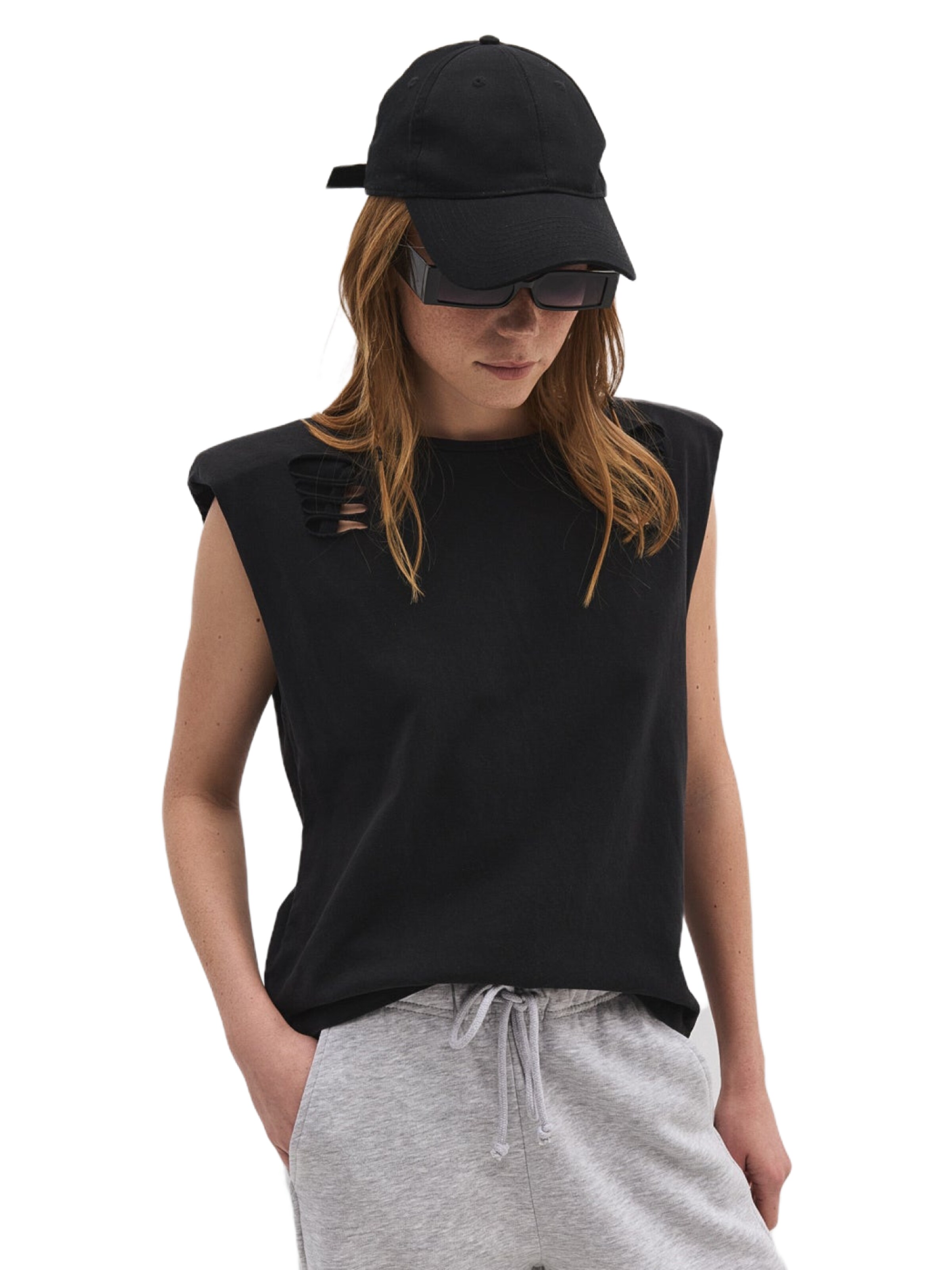 No Matter What Top in Zwart: voorkant