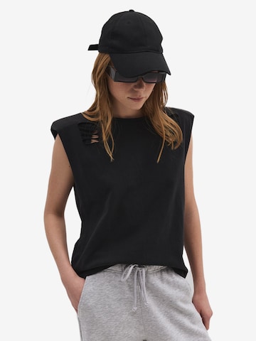 No Matter What Top in Zwart: voorkant